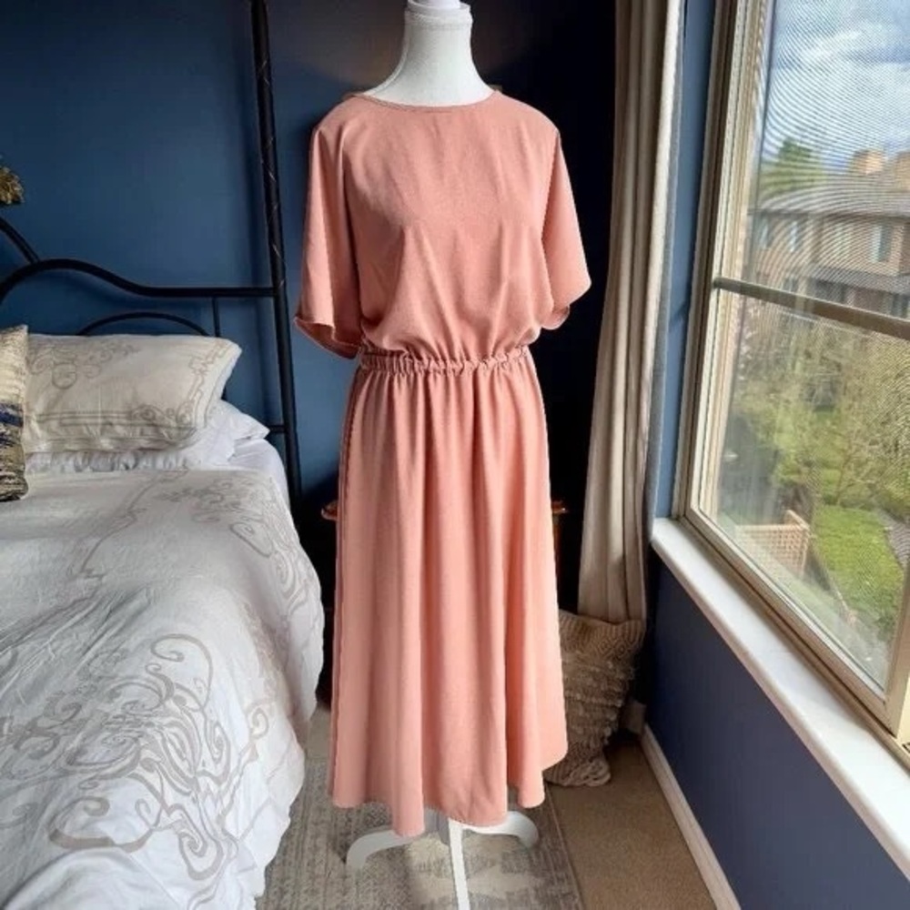 Pink Dolman Sleeve Maxi Sundress for Work